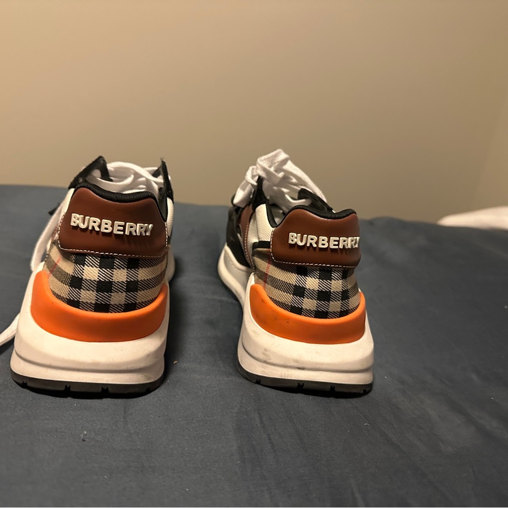 Burberry Orange and White Sneakers
